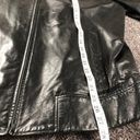 Banana Republic  Jacket Womens XL Black Genuine Leather Motorcycle Bike Bomber Photo 8