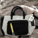 Tahari New Lightweight Black white Satchel Yellow Accent Photo 0