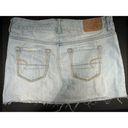 American Eagle size 6 women’s light blue wash denim mini skirt Photo 6