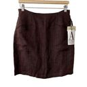 Anne Klein A line‎ 100% Linen Skirt Brown Vintage Woven Academia Chic Photo 0