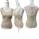 Guess by Marciano Beige Lace Full Zip Back Sleeveless Wire Corset Top Size Small Photo 1