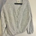 Abercrombie & Fitch  Gray crew neck pearl button Cardigan size xl Photo 3