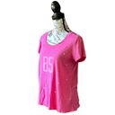 Tommy Hilfiger  womens pink crewneck pullover semi sheer t shirt classic casual S Photo 1