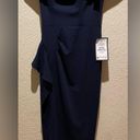 Betsy and Adam NWT Betsy Adam Off The Shoulder Ruffle Dress Navy Blue Size 6 Photo 14