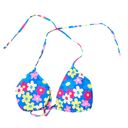 Blackbough NWT  Swim Retro Floral Triangle Bikini Set - Blue/Pink - L/L Photo 7