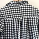Old Navy  L Womens Black White Buffalo Plaid Check Flannel Button Down Shirt Photo 4