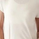 Athleta  cream air out cinch tee shirt back cutout Photo 0