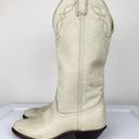 Laredo  31603 Ivory Cream Leather Cowboy Western Cowgirl Pointed Boots Booties 6M Photo 2