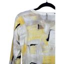 White House | Black Market  Zipper Stretch Light Weight Cardigan S Yellow White Blk Photo 3