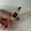 Vintage Xavier Ladies Gold Tone Studded Weave Watch Quartz Diamond Markers Photo 5