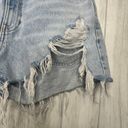 ZARA  High Rise Distressed Ripped Denim Shorts size 4 Photo 7