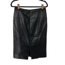 Worthington  Black Faux Leather Silver Stud Detail Skirt Photo 1