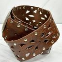 Chico's  Vintage Studded Genuine Leather Belt Size Medium M Womens Photo 3