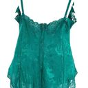 Victoria's Secret Vintage  Gold Label Floral Teddy Bodysuit Lingerie Green Large Photo 5