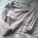 Garage chalk pink  ribbed cropped c neck long sleeve Photo 1