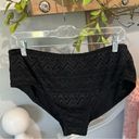 Catalina Swimsuit Bikini Bottoms New Black Size 16W Womens 1X  Solid Crochet Lace Photo 3