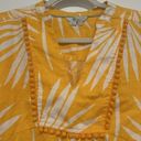 Boden USA Boden Evangeline Linen Tunic Dress Palm Yellow White Size 10P Beach Photo 5