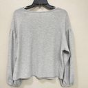 Alya Grey Scoop Neck Lace Shoulders Balloon Sleeve Knit Blouse- Size Small Photo 1