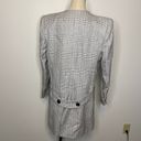 Houndstooth Sasson Blazer Jacket 8 Herringbone  Knit V-Neck Business Casual Chic Photo 5