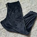 Victoria's Secret NWT Victoria’s Secret Black Velour Rhinestone Joggers‎ Size XL Photo 2