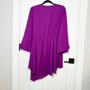 City Chic  Size Small/ US 16 Shibara Vibes Magenta Purple Wrap Top Photo 6