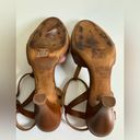 Polo  Ralph Lauren Women's Size 7.5 Vachetta Leather Closed-Toe Sandal Heel Photo 5