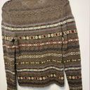 Polo  Ralph Lauren Fair Isle Crewneck Scallop Cashmere Wool Crochet Sweater Sz M Photo 6