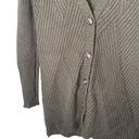 CAbi  100% Cotton Olive Button Up Cable Knit Cardigan V-Neck Long Sleeve Solid XS Photo 3