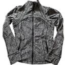 Lululemon  Define Jacket Luon Denim Twill Black White size 10  EUC Gym Run Studio Photo 0