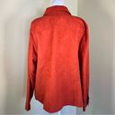 Coldwater Creek  - Burnt Orange Faux Suede Button Down Top - Size XL Photo 1