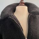 Good American  Sherpa Goodness Bomber Jacket Black (Size 1) Small Photo 7