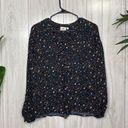 AG Adriano Goldschmied  Floral Sia Peasant Top Deep V-Neck size S Small Photo 0