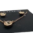 Coach NWT  Signature Rose Gold Tone Floral Earrings Studs and Necklace Set Photo 1