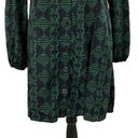 Everly  Women Large Tunic Top Button front Navy Green Academia Careerwear Classic Photo 2