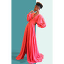Kimberly  Goldson Lesli Clip Dot Long Sleeve Maxi Dress Women's XS Coral NWT Photo 11