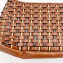 Nine West Vintage 90s Y2K  Brown Woven Faux Leather Mini Shoulder Bag Purse Boho Photo 3