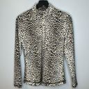 J. McLaughlin Animal Print Quarter Zip Pullover Size M Photo 0