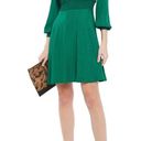 Sandro  Paris 42 8 10 Claudia Emerald Green Dot Jacquard Dress Mini Satin Viscose Photo 0