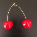 A must have cherry bright red dangle earrings/retro/trendy Photo 3