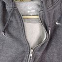 Nike  Hoodie Classic Fleece Full Zip Jacket Womens Medium 586640-071 Gray Photo 3