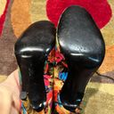 Steve Madden Cynthia Floral Multi Stilettos High Heel Peep Toe Sandals Zipper 8 Photo 7