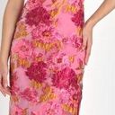 Lulus NWOT  Upgraded Event Pink Floral Jacquard Strapless Bustier Midi Dress Photo 1