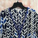 Coldwater Creek  Blue Patterned Beaded Tunic Top Photo 1