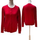 Urban Coco Red Long Sleeve Button Up Women's Cardigan Knit Sweater Size Large Photo 1