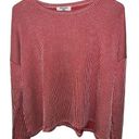 Zenana NWT  ribbed striped red long sleeve shirt L/XL Photo 0