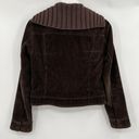 J.Crew  Corduroy Bomber Jacket Chocolate Brown Foldover Collar Women’s Size Small Photo 3