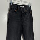 RE/DONE 90s High Rise Ankle Crop Jeans in Faded Stone Button Fly Raw Hem Size 24 Photo 3