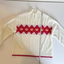 Juicy Couture Juicy by  Cream Turtleneck Sweater with Pink and Red Crown Detail L Photo 10