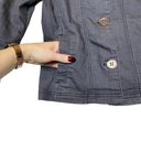 prAna  Denim Jacket "Kara" Grey Gray Button Front Stretch, size Small Photo 3