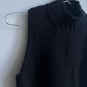 Ralph Lauren Lauren  Sleeveless Mock Neck Turtleneck Top Sweater Thick Knit Black Photo 3